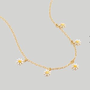 (34)Enamel Daisy Charm Choker Necklace🔥NO Offer item🔥🔥